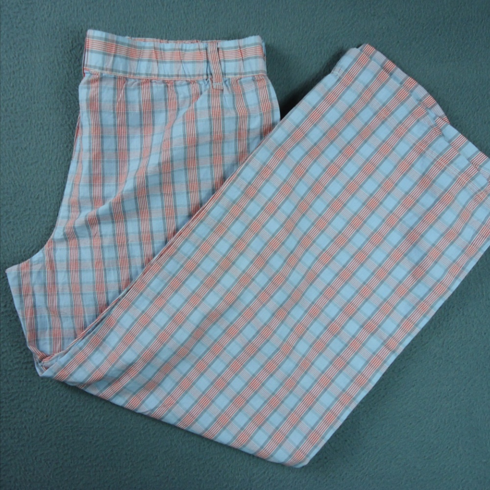 Tommy Hilfiger Pajama Pants XL Blue Red Plaid Cotton Sleepwear Lounge Pockets